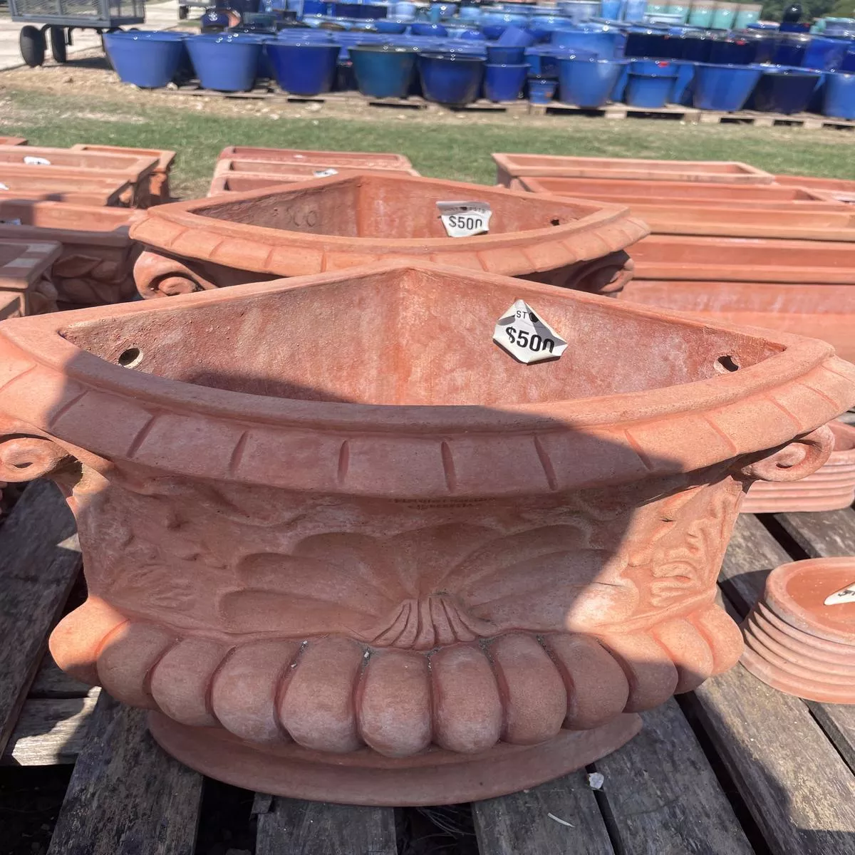 Italian Adorned Angle Wall Vase 15″