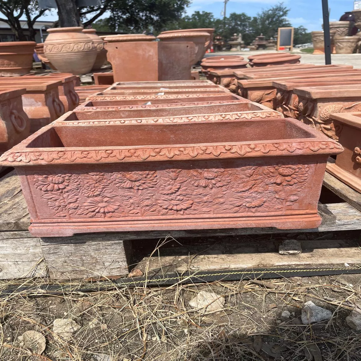 Italian decorative rectangle planter