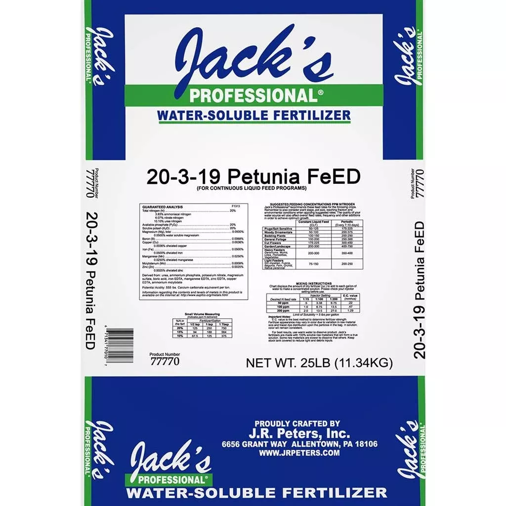 Jack’s Fertilizer 20-3-19 Petunia FeED