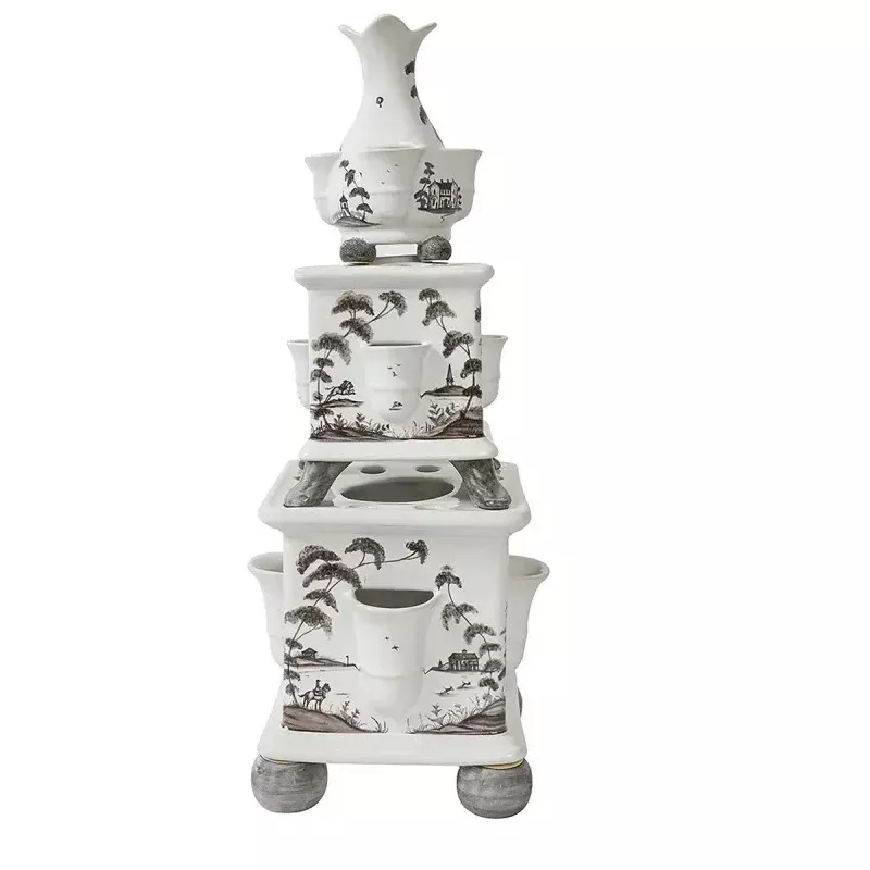 Juliska Country Estate Tulipiere Tower Set/3pc – Flint Grey