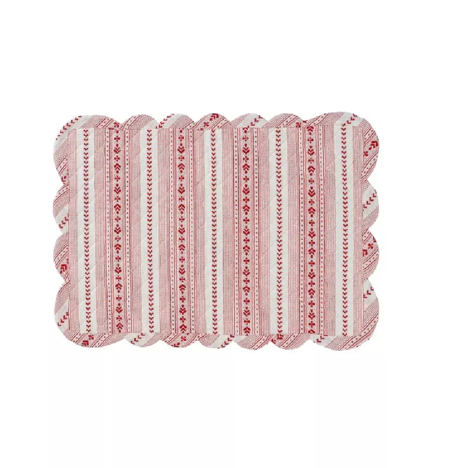 Juliska Villa Stripe Quilted Placemat – Ruby