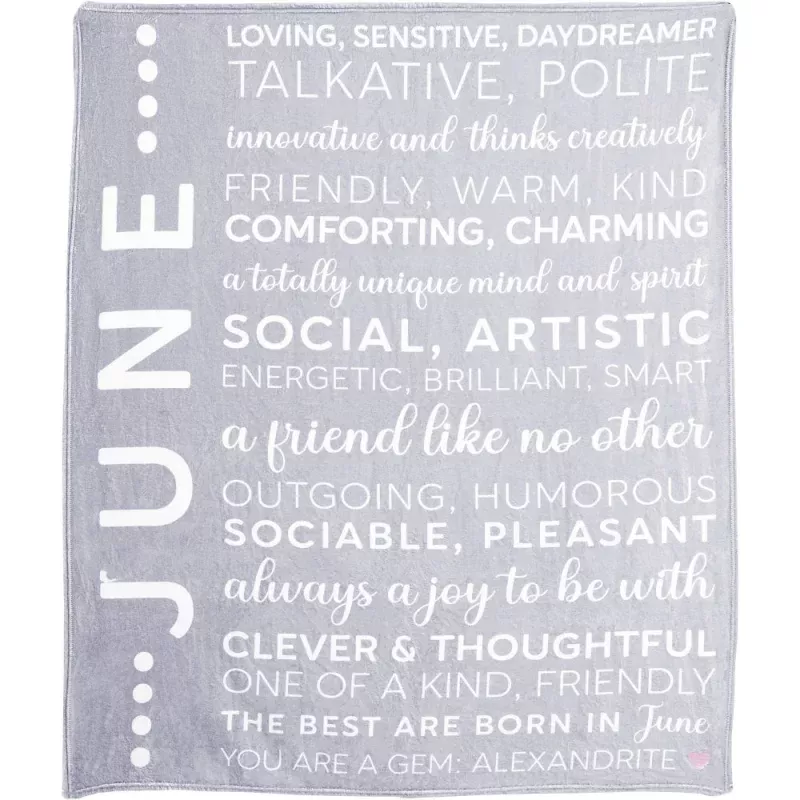 June Birthday Plush Blanket
