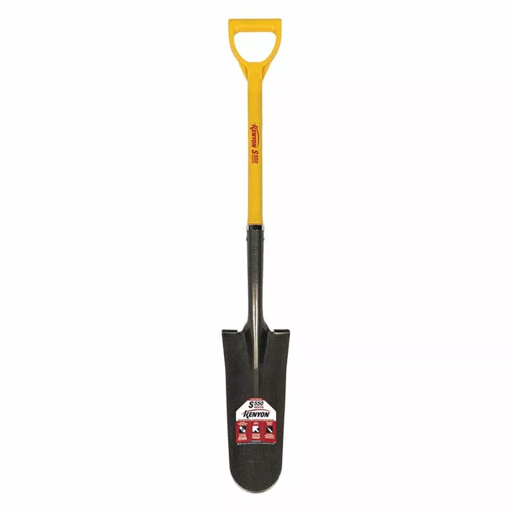 Kenyon 14″ Open Back Drain Spade with D-Grip Handle