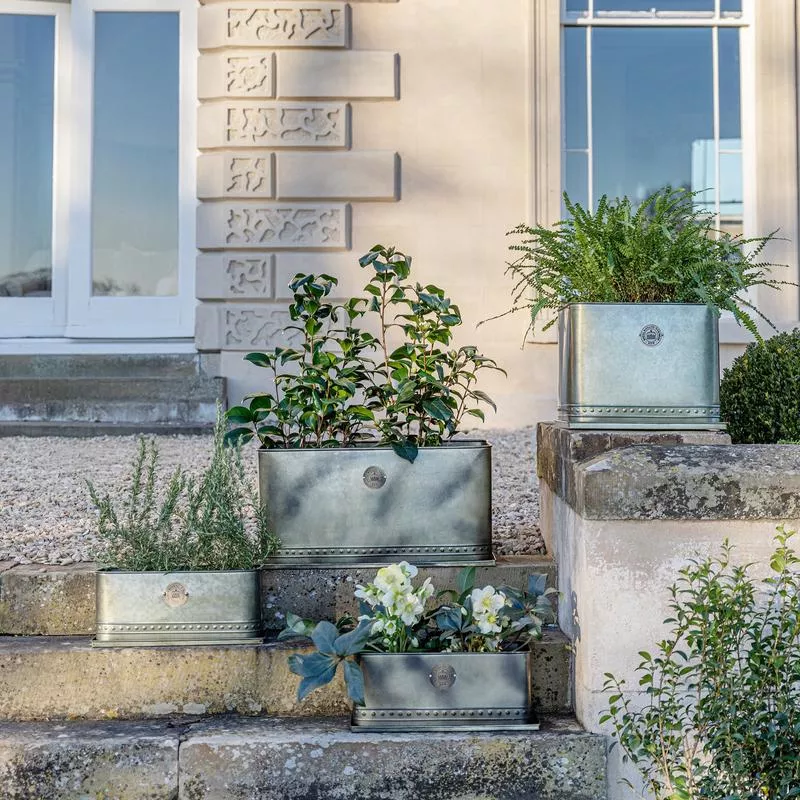 Kew Aged Brass Regency Outdoor Trough Planter