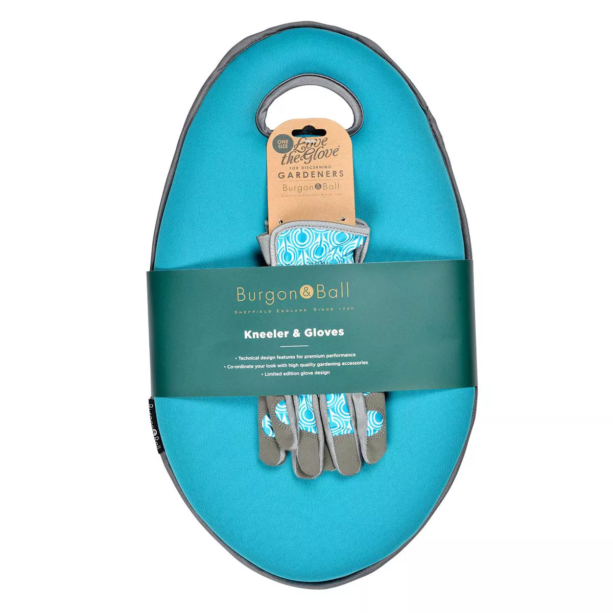 Kneelo Garden Kneeler and Gardening Gloves Bundle 8211 Eucalyptus