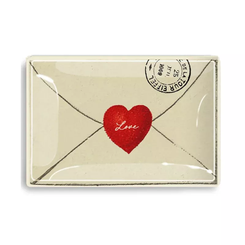 Love Envelope with Heart Decoupage Tray