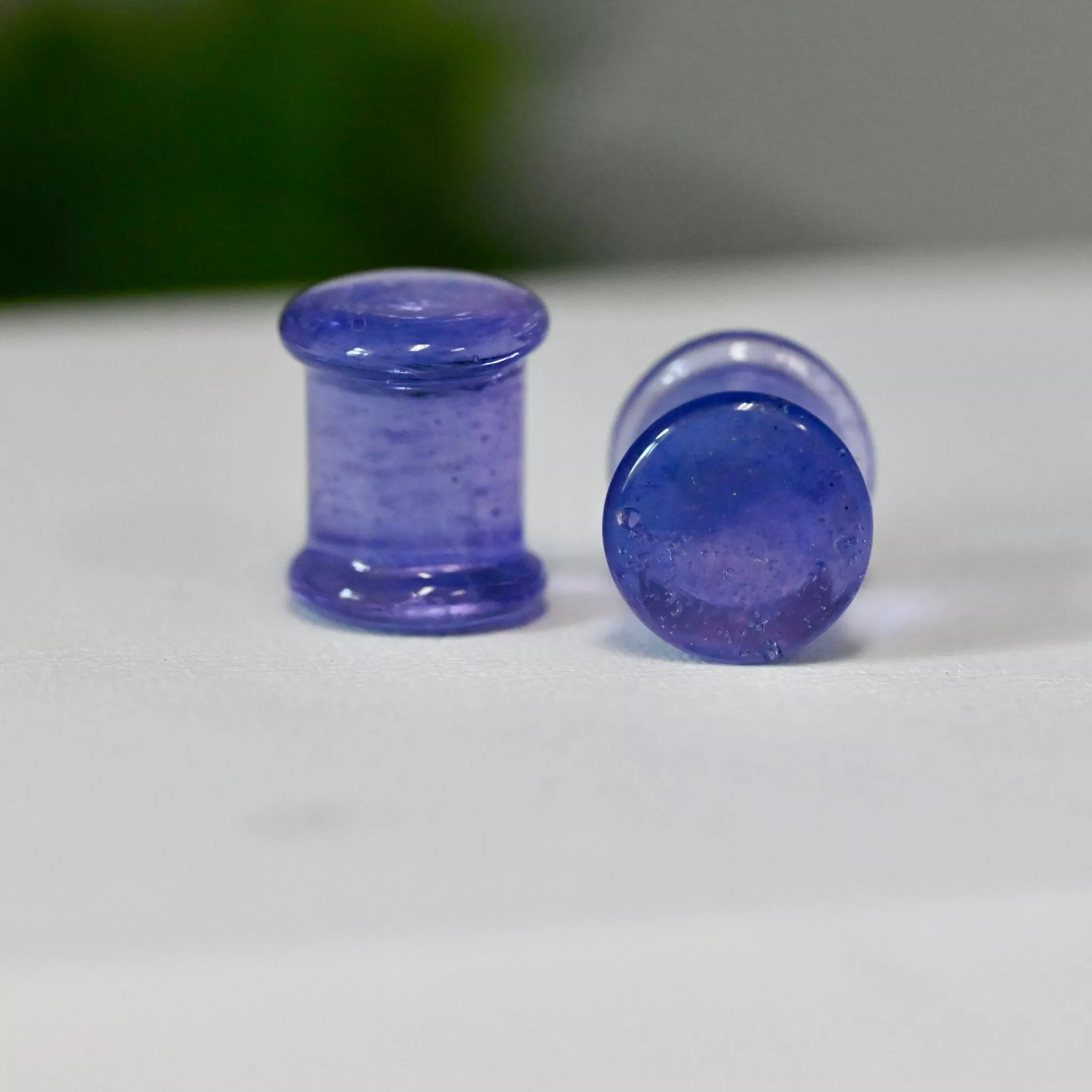 Marbled Glass Double Flare - Pair