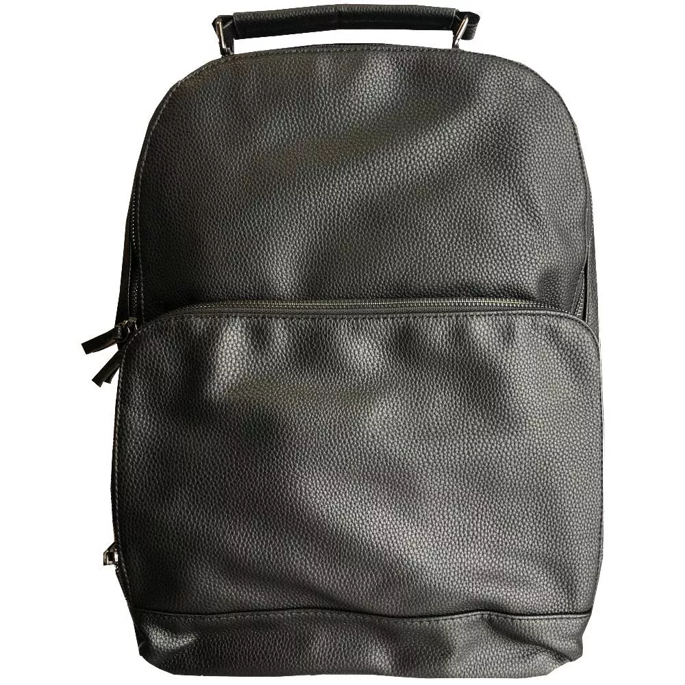 Men's Backpack, Pebbled Black