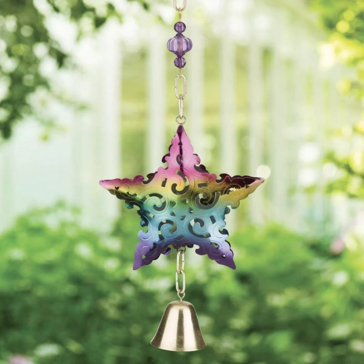 Metal Garden Bell – Star