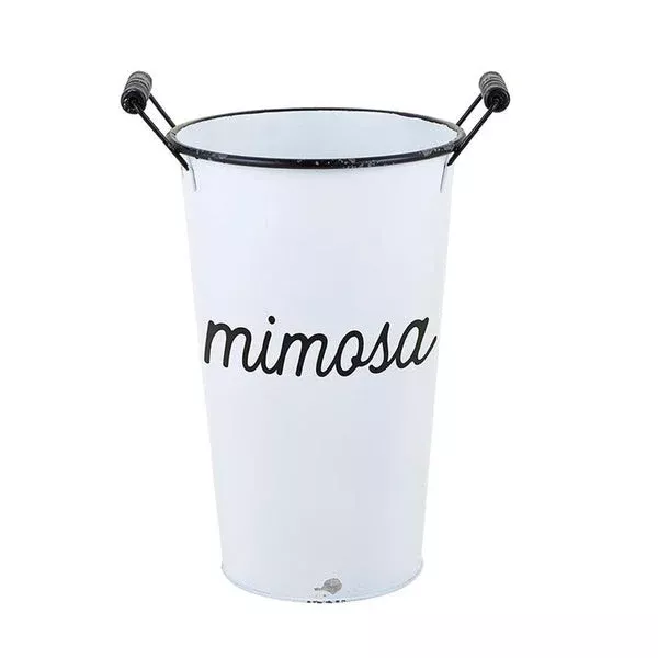 Metal Holder White Mimosa 7×12″