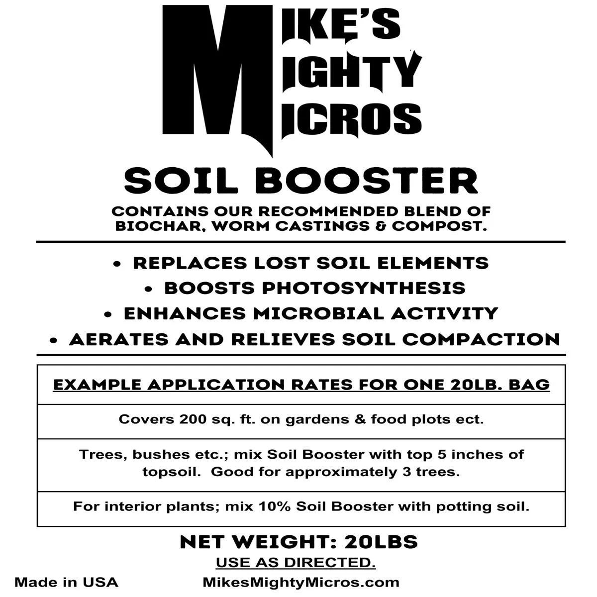 Mike’s Mighty Micros Soil Booster