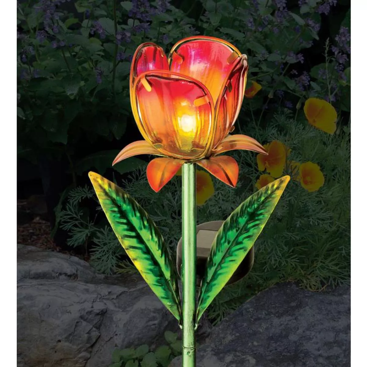 Mini Solar Garden Stake – Yellow Tulip