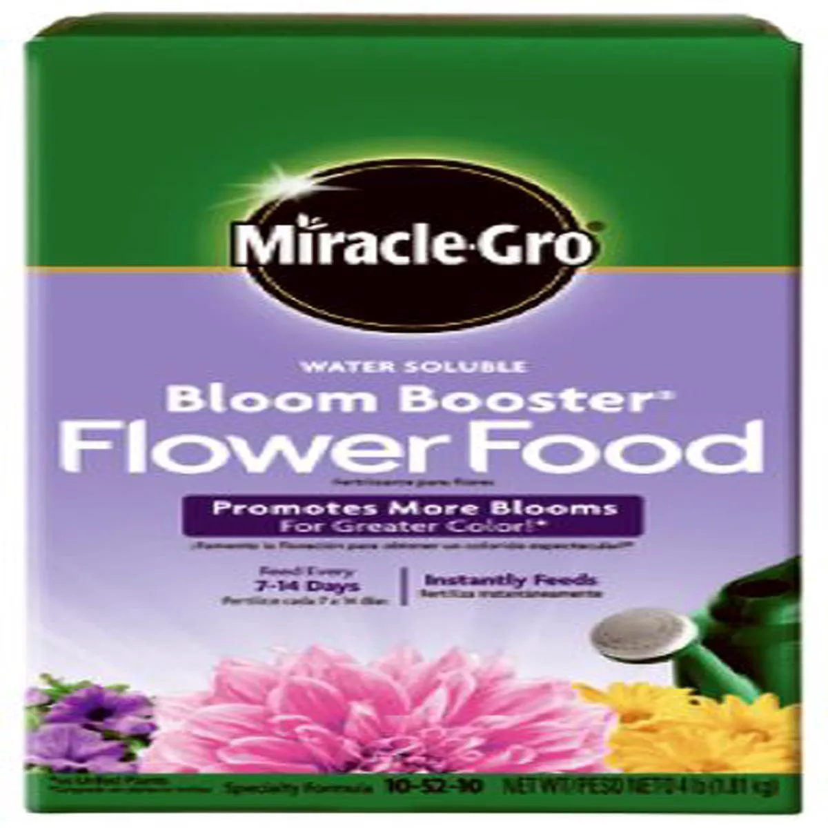 Miracle Gro 146002 4 LB Box of Water Soluble Bloom Booster Flower Food Fertilizer 8211 Quantity of 1