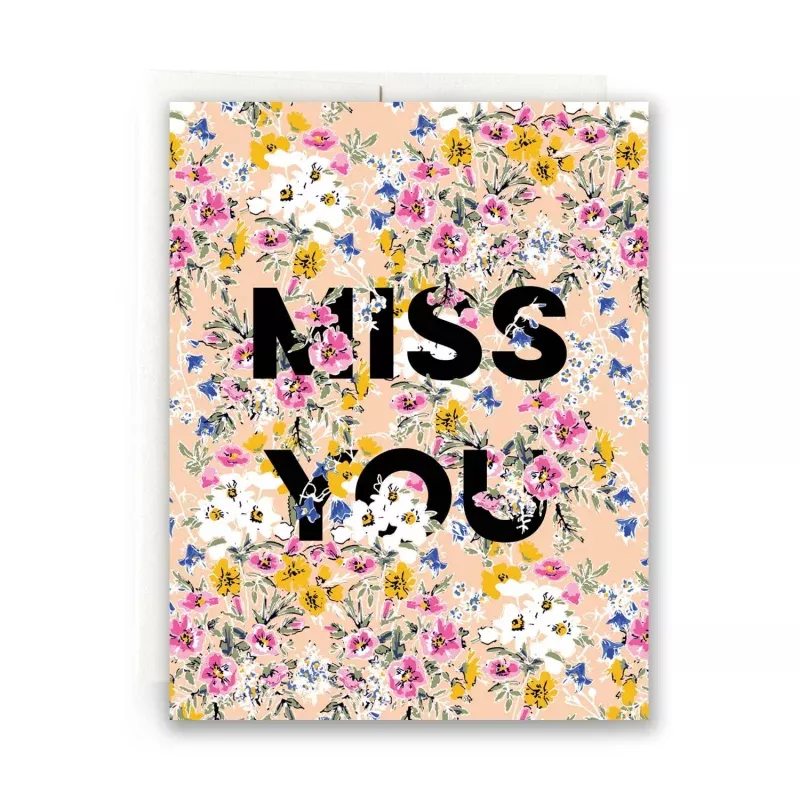 “Miss You” Floral Card
