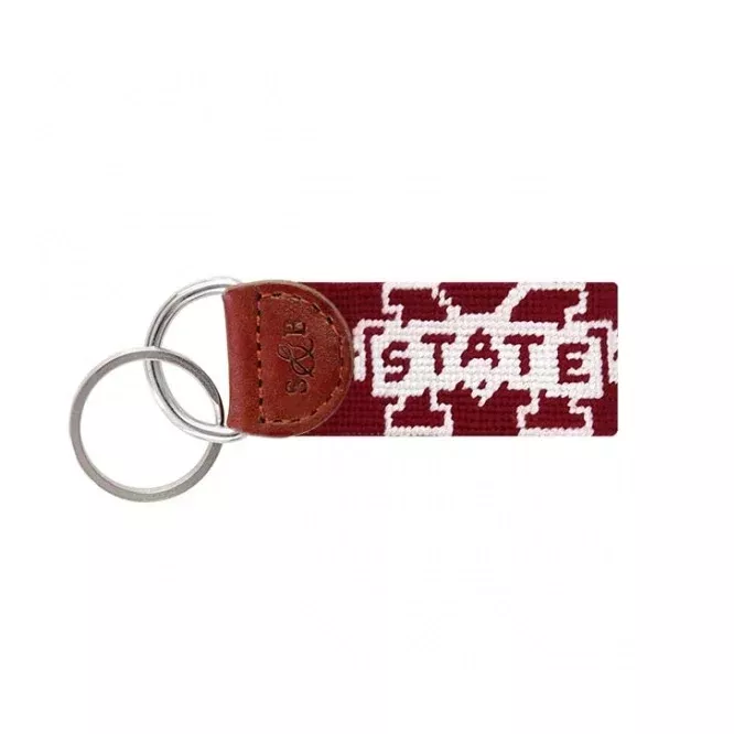 Mississippi State Needlepoint Key Fob