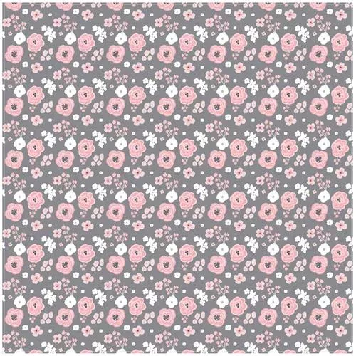 Muslin Blanket – Charcoal Flower