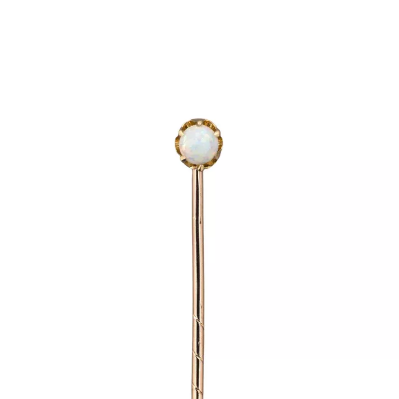 Opal Scalloped-Set Stick Pin