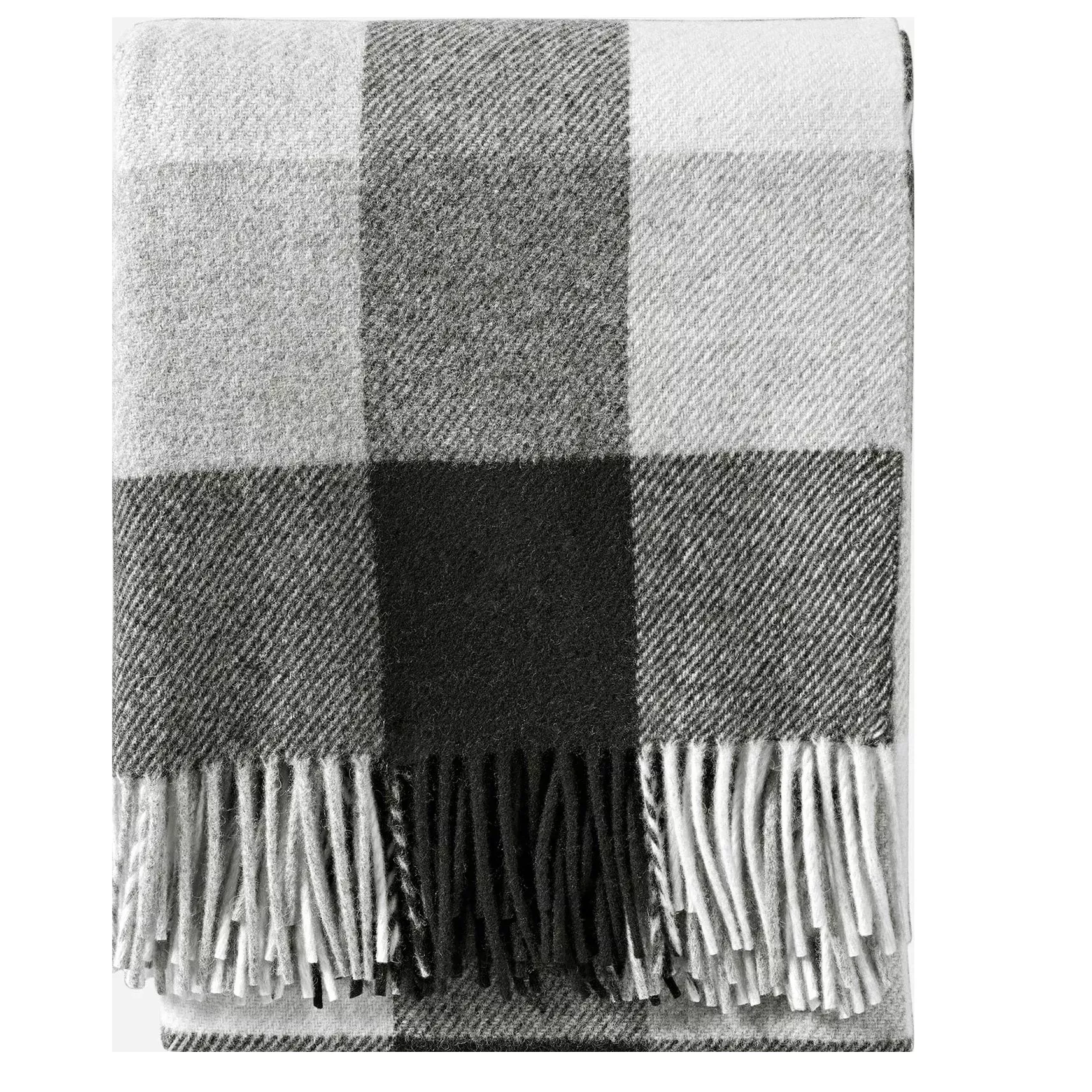 Pendleton Eco Wise Fringed Throw – Black/Ivory