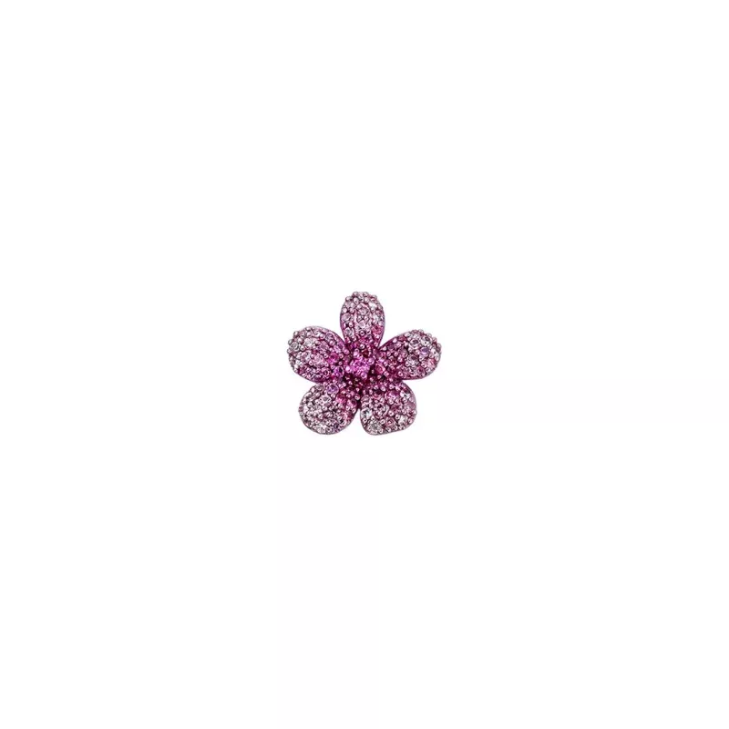Pink Sapphire Blooming Blossom Charm
