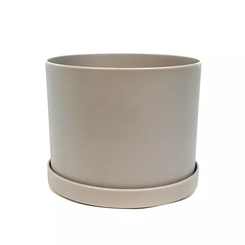 Planter, 6in, Mathers with Saucer, Pebble Stone
