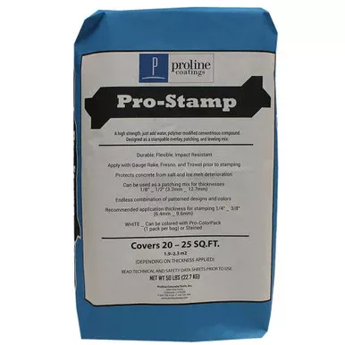 Proline PROSTAMP 50 lb. Bag Stampable Overlay – White