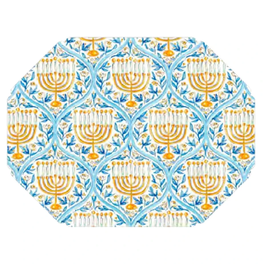 Rosanne Beck Menorah Posh Die-Cut Placemats (10 pack)