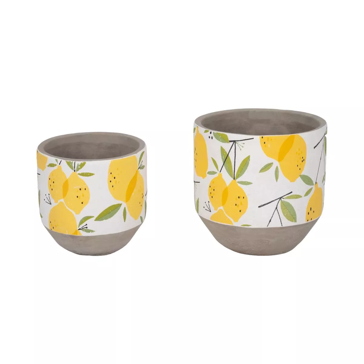 S/2 6/7″ Growing Lemons Planter, Multi