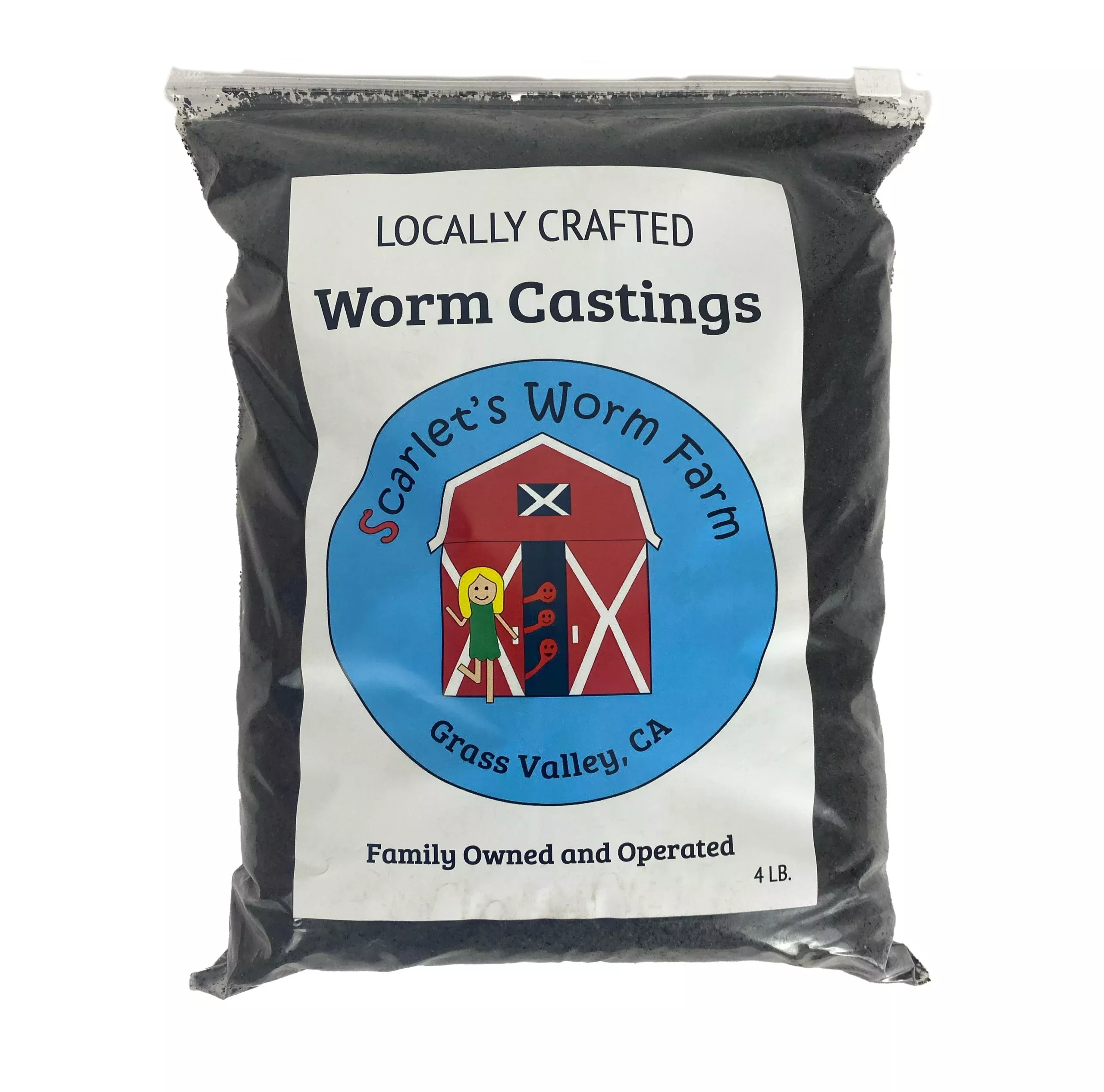 Scarlet’s Worm Farm – Worm Castings (4lb)