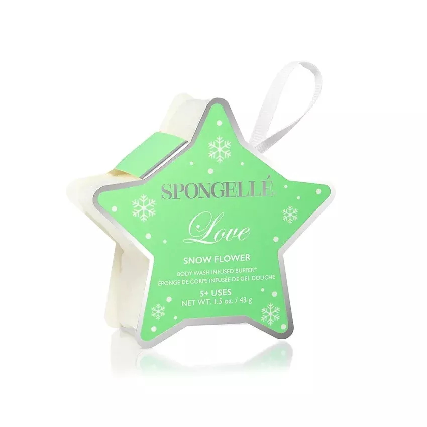 Snow Flower Holiday Ornament Body Wash Buffer