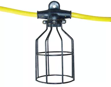 Southwire 07539 100 Ft. 12/3 Light String with Metal Cages