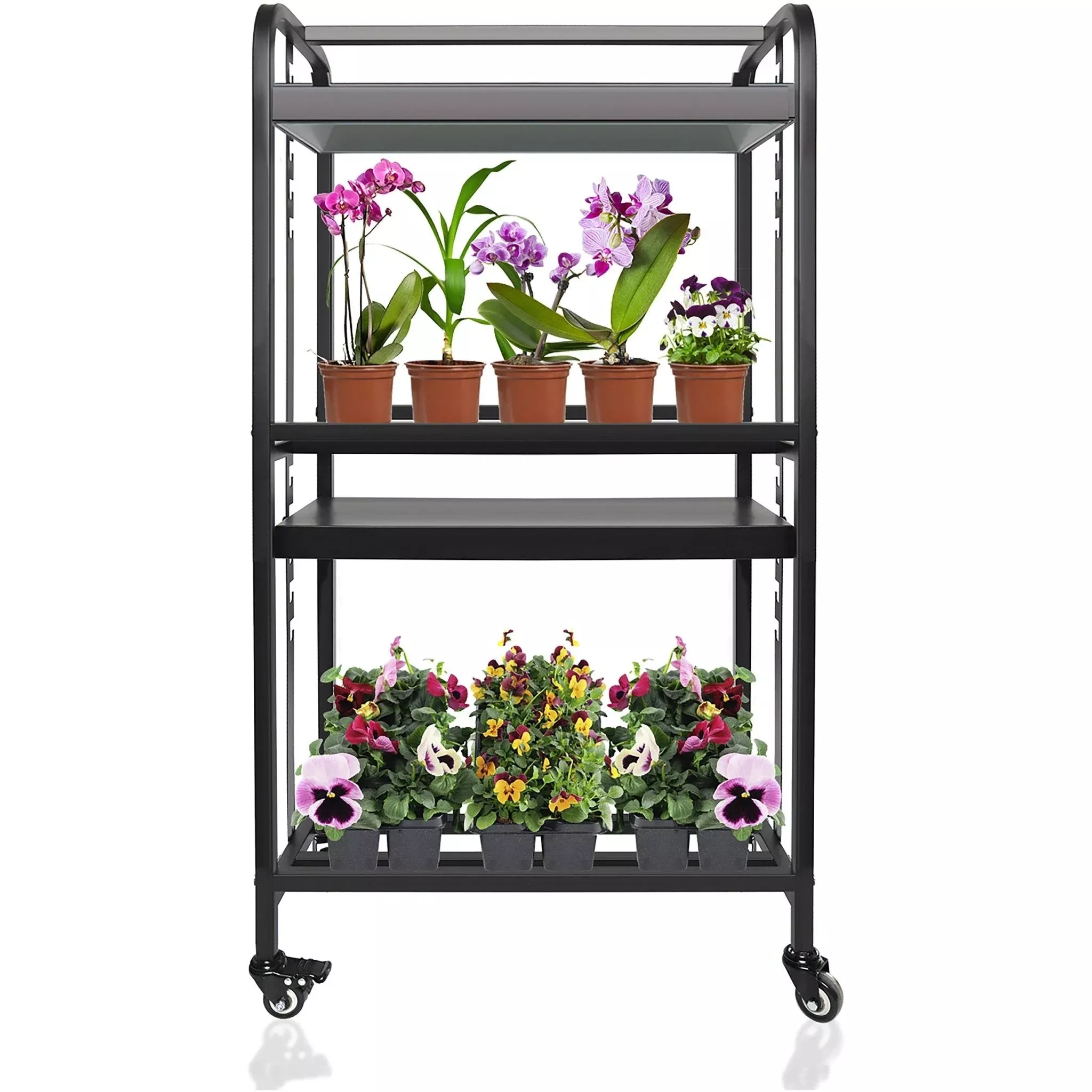 SUNPACK LED 2-Tier Grow Light Garden Cart