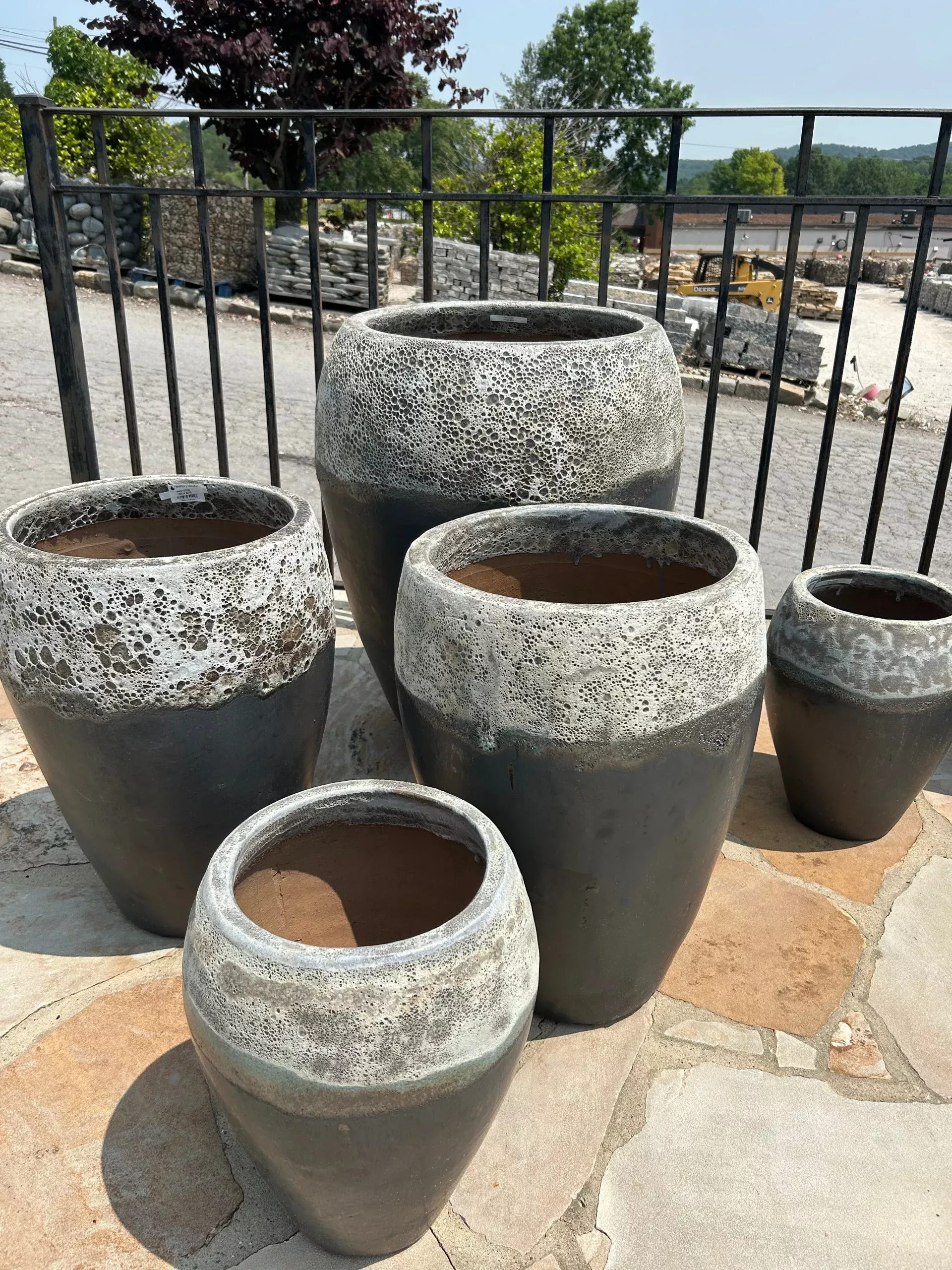 TALL EGG PLANTER 16X18- METALLIC