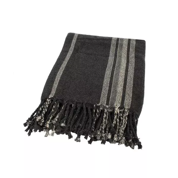 Throw Dark Grey/White 60×50″