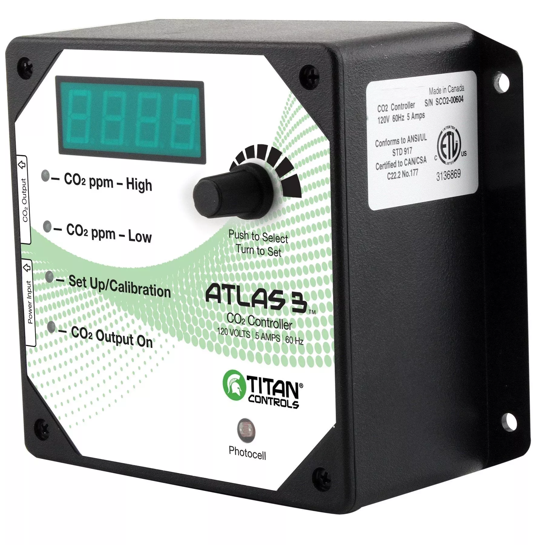 Titan Controls Atlas 3 CO2 Monitor & Controller