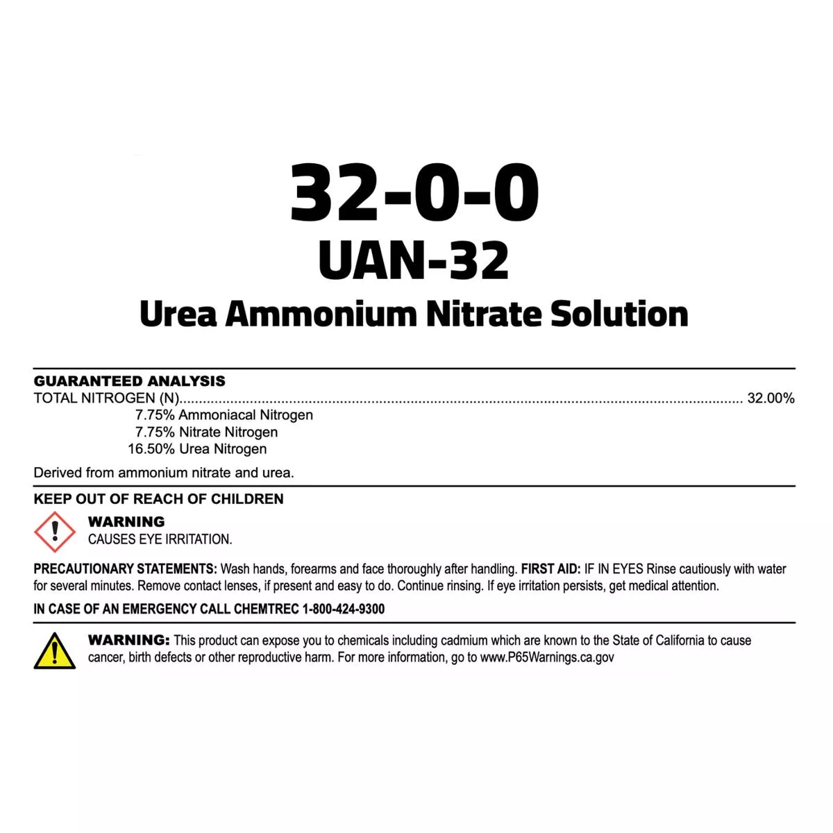 UAN-32-00-00 Urea Ammonium Nitrate Solution – BULK