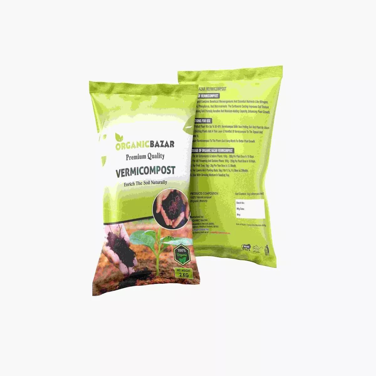 Vermicompost Fertilizer Manure for Garden Plants (2kg)