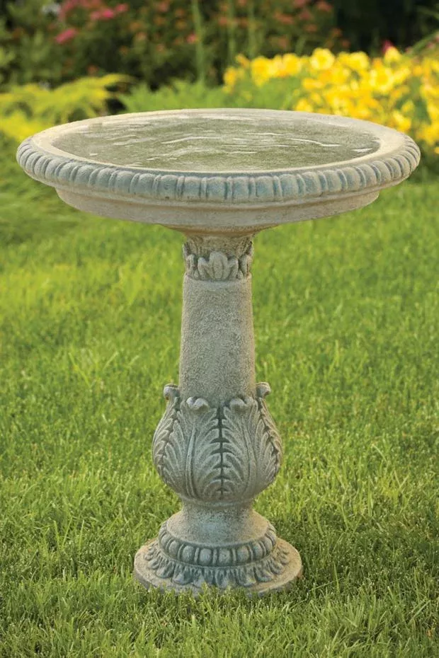 Victorian Fern Leaf Bird Bath