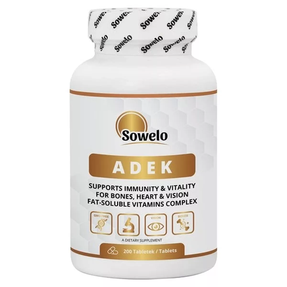 Vitamin A D E K TabletsImmune, Vision & Skin Support MultivitaminSowelo