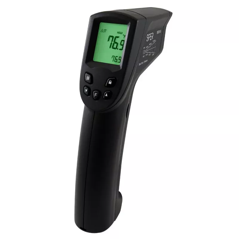 When temperature exceeds your minimum or maximum setting, the entire display flashes red and sounds an alarm.