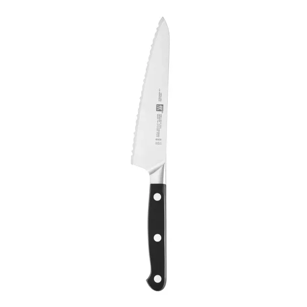 Zwilling Pro 5.5″ Inverted Serrated Edge Prep Knife